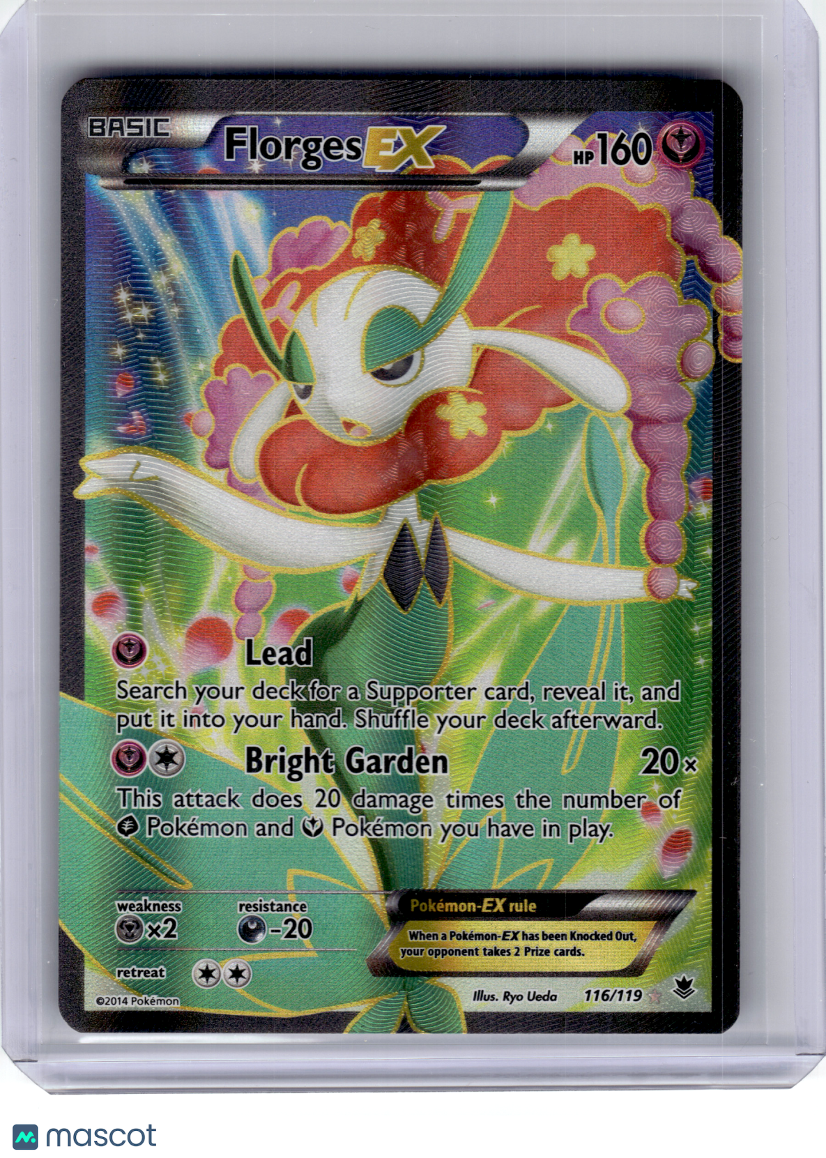2014 Pokemon—Florges EX #116 Phantom Forces—Ultra Rare Holo
