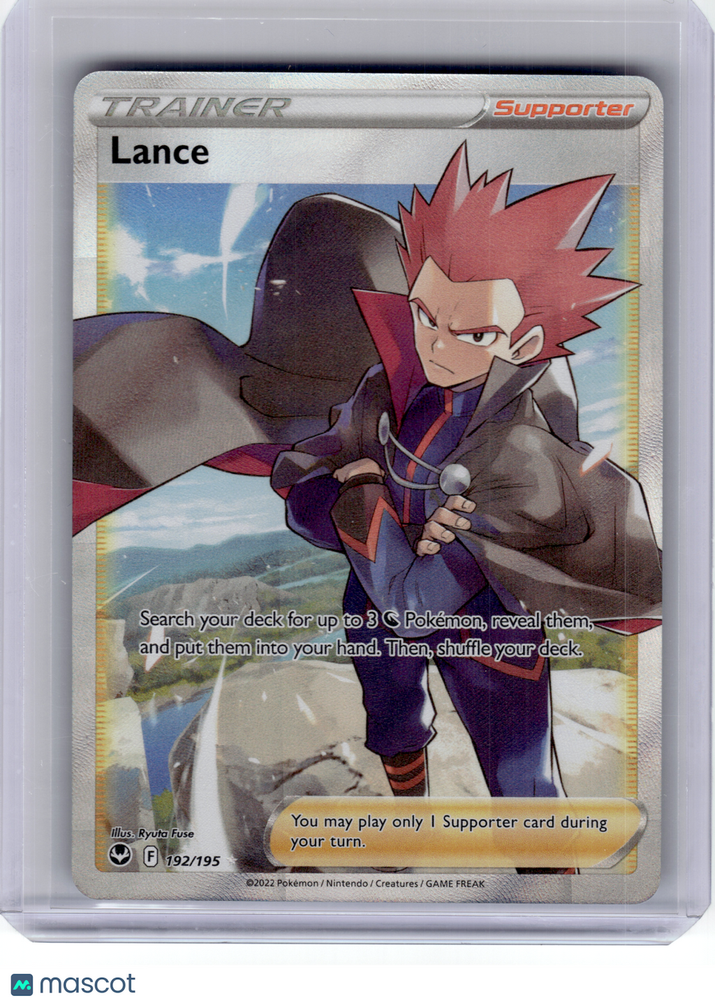 2022 Pokemon—Lance #192 Silver Tempest—Ultra Rare Holo