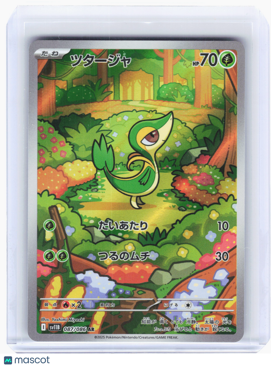 2025 Pokemon—Snivy #087 Black Bolt—Art Rare Holo Japanese