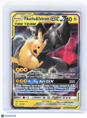 2019 Pokemon—Pikachu & Zekrom GX #33 Team Up—Ultra Rare Holo [Lightly Played]