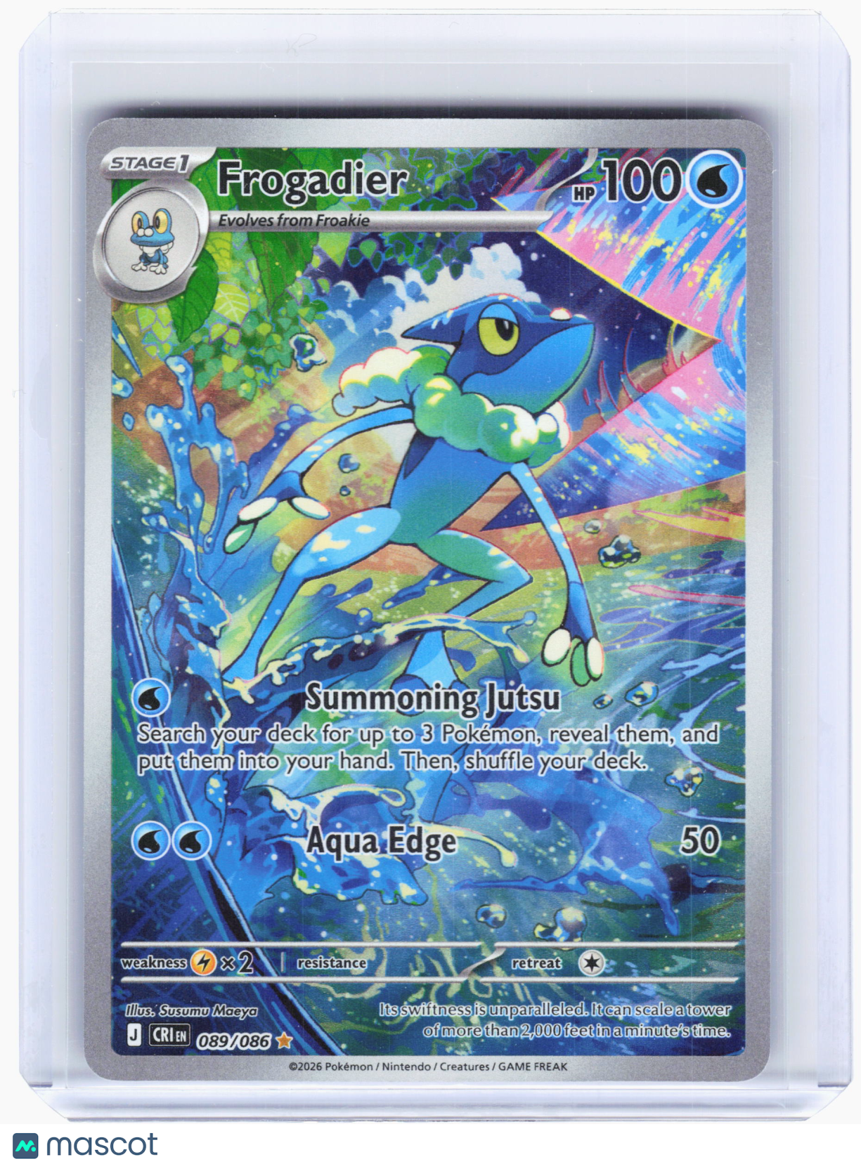 2026 Pokemon—Frogadier #89 Chaos Rising—Illustration Rare Holo