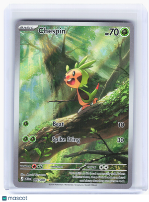 2026 Pokemon—Chespin #87 Chaos Rising—Illustration Rare Holo