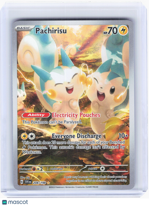 2023 Pokemon—Pachirisu #208 Scarlet & Violet Base Set—Illustration Rare Holo