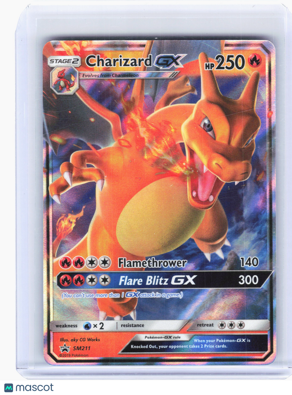2019 Pokemon—Charizard GX #SM211 SM Promos—Black Star Promo Holo