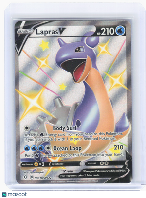 2021 Pokemon—Lapras V #SV110 Shining Fates: Shiny Vault—Shiny Holo Rare Holo