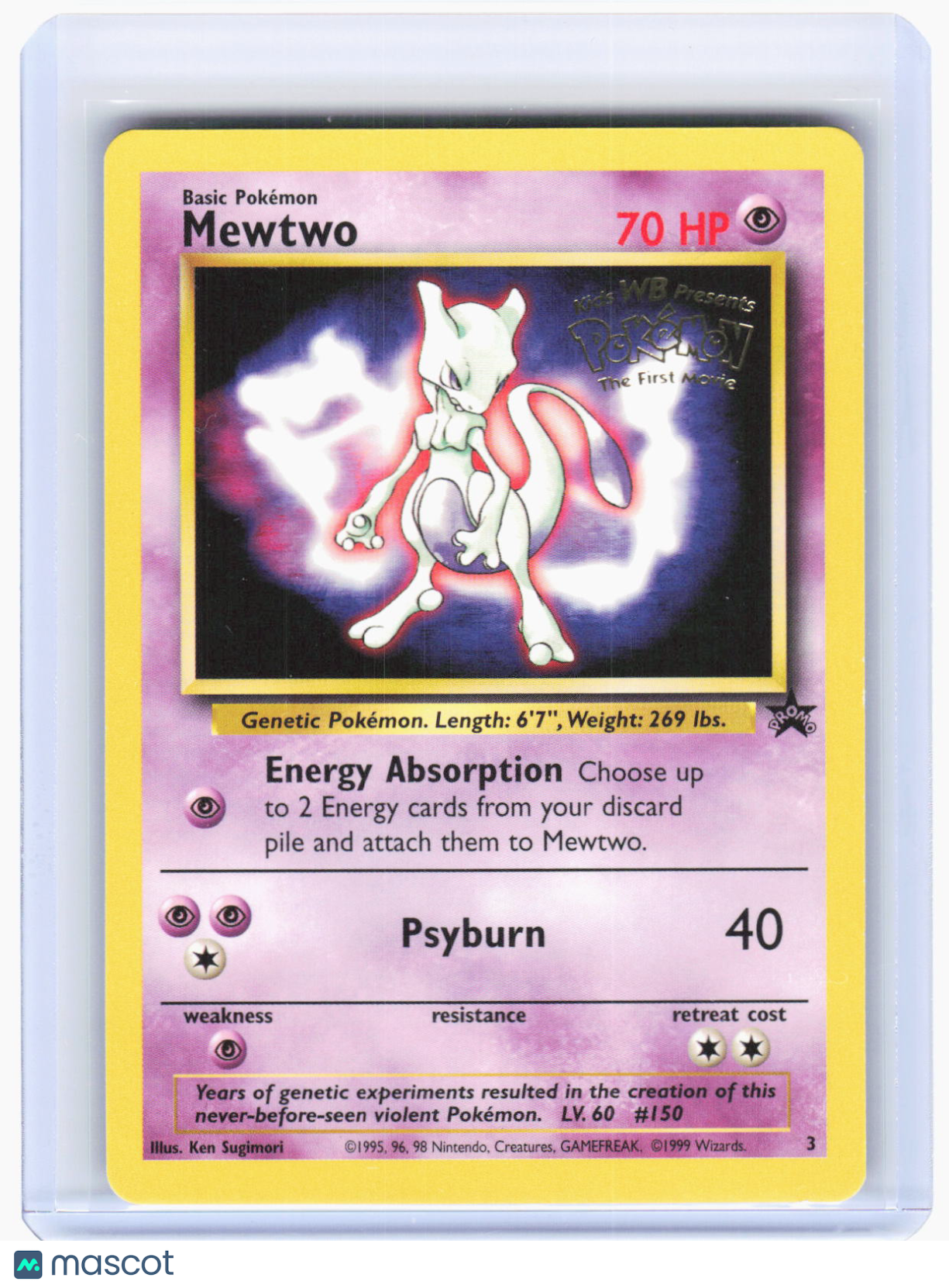1999 Pokemon—Mewtwo (Movie Promo) #3 WoTC Promo—Black Star Promo Non-F – Papa Joey's Collectibles