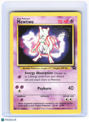 1999 Pokemon—Mewtwo (Movie Promo) #3 WoTC Promo—Black Star Promo Non-Foil (MP)
