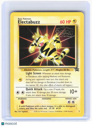 1999 Pokemon—Electabuzz (Movie Promo) #2 WoTC Promo—BSP Non-Foil (LP)