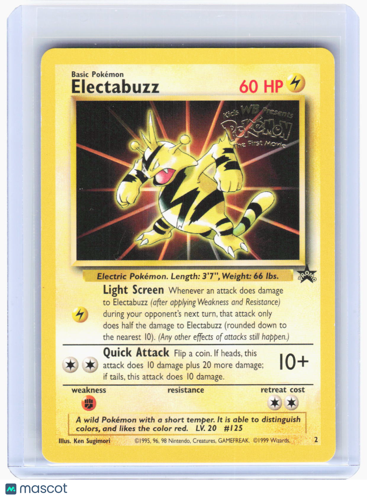 1999 Pokemon—Electabuzz (Movie Promo) #2 WoTC Promo—BSP Non-Foil (LP)