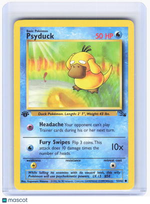 1999 Pokemon—Psyduck #53/62 Fossil—Common Non-Foil (Lightly Played) 1st Edition