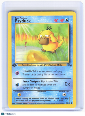 1999 Pokemon—Psyduck #53/62 Fossil—Common Non-Foil (Lightly Played) 1st Edition
