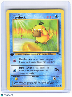 1999 Pokemon—Psyduck #53/62 Fossil—Common Non-Foil (Lightly Played) 1st Edition