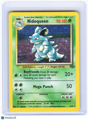 1999 Pokemon—Nidoqueen #7/64 Jungle—Holo Rare Holo (Modeately Played)
