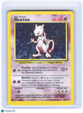 1999 Pokemon—Mewtwo #10/102 Base Set—Holo Rare Holo (Moderately Played)