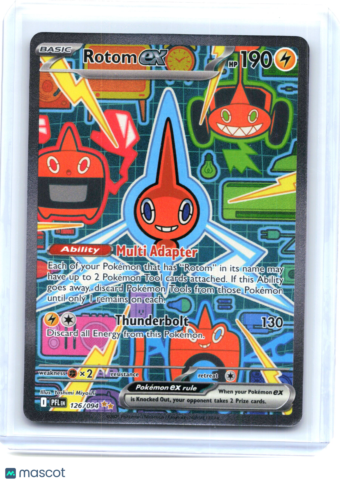2025 Pokemon—Rotom ex #126/094 Phantasmal Flames—Special Illustration Rare Holo