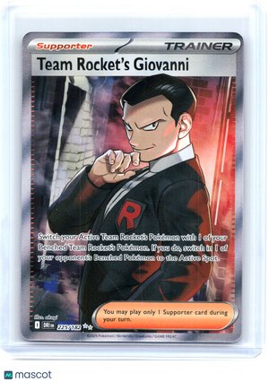 2025 Pokemon—Team Rocket's Giovanni #225/182 Destined Rivals—Ultra Rare Holo