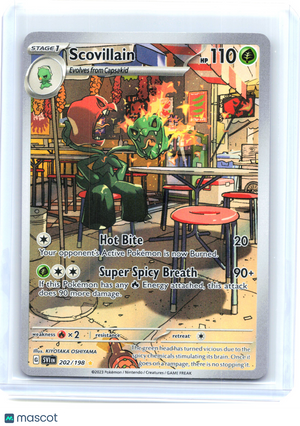 2023 Pokemon—Scovillain 202/198 Scarlet & Violet Base Set—Illustration Rare Holo