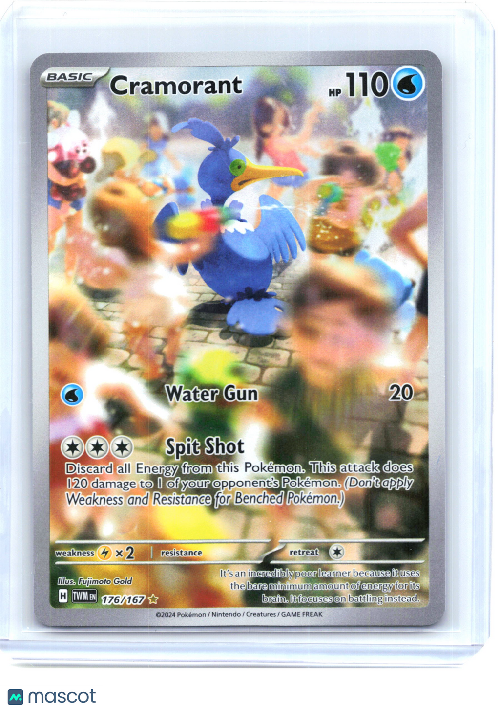 2024 Pokemon—Cramorant #176/167 Twilight Masquerade—Illustration Rare Holo [LP]