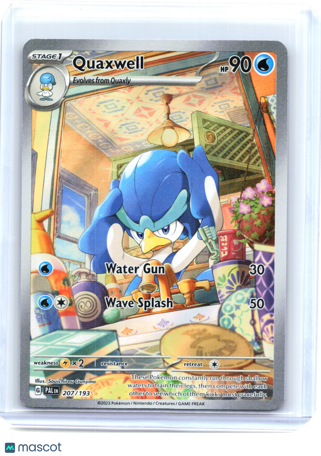 2023 Pokemon—Quaxwell #207/193 Paldea Evolved—Illustration Rare Holo [LP]