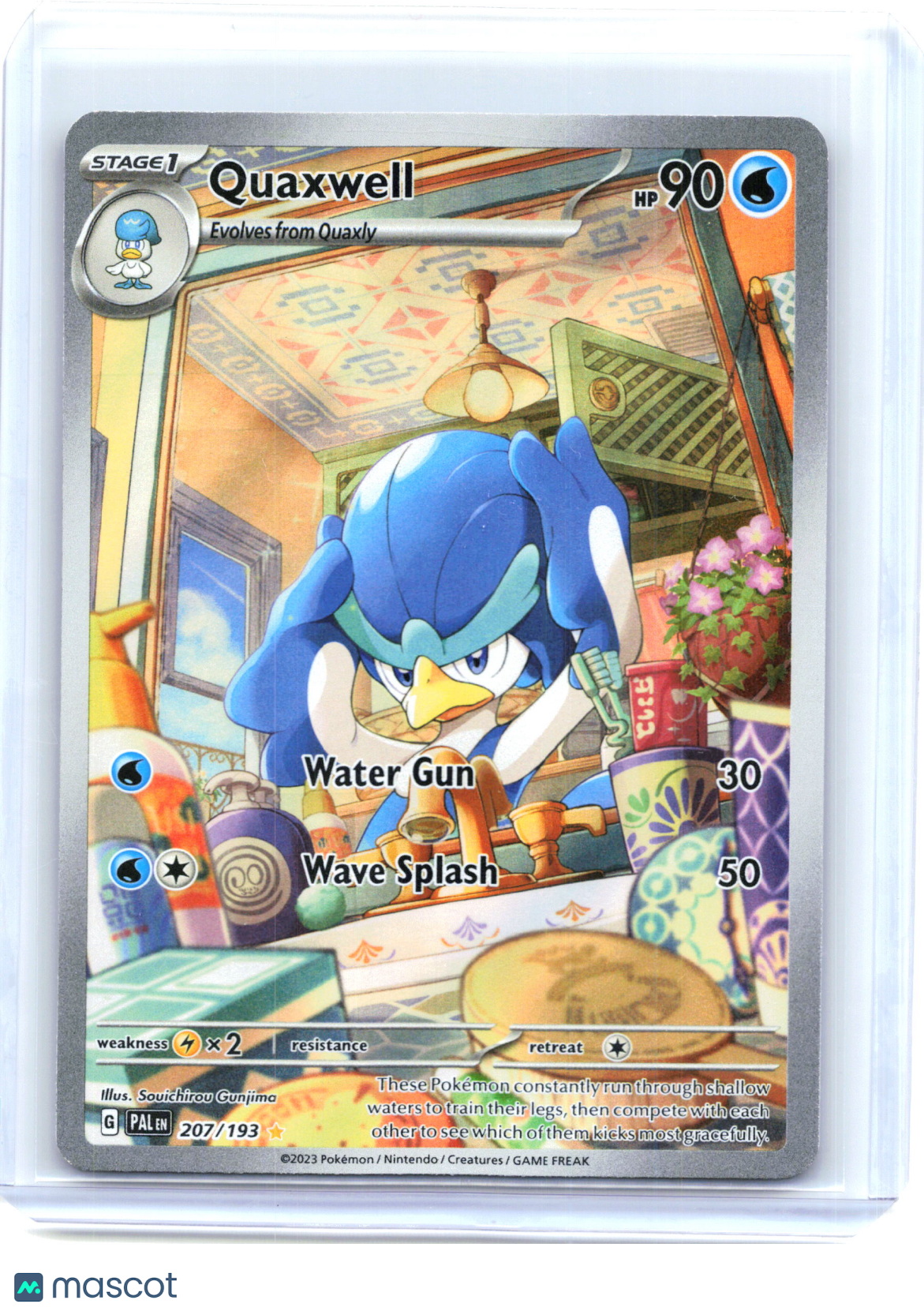 2023 Pokemon—Quaxwell #207/193 Paldea Evolved—Illustration Rare Holo [LP]