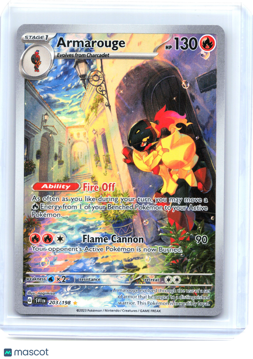 2023 Armarouge #203/198 Scarlet & Violet Base Set—Illustration Rare Holo [LP]