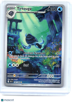 2025 Pokemon—Tirtouga #106/086 Black Bolt—Illustration Rare Holo[Lightly Played]