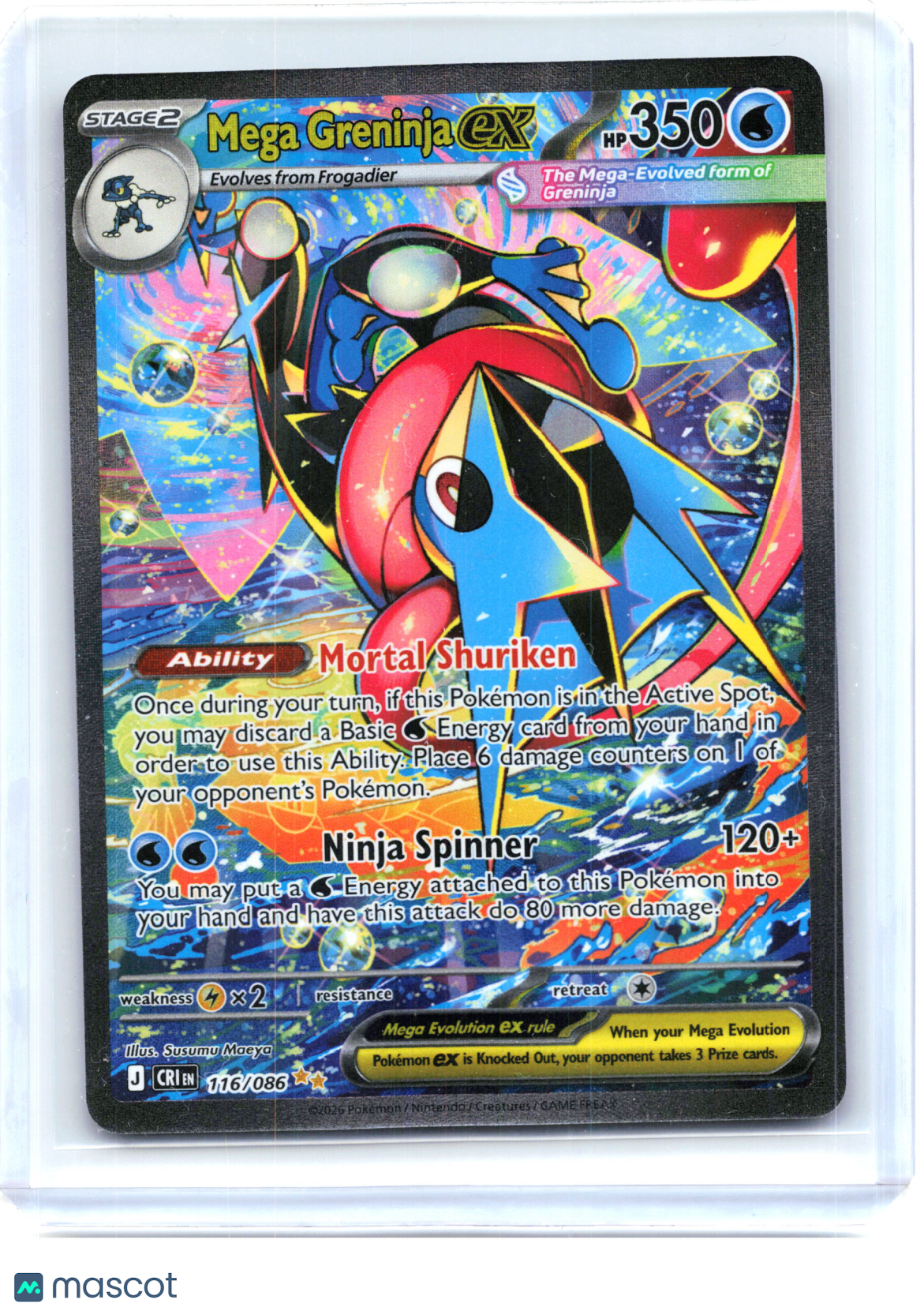 2026 Pokemon—Mega Greninja ex #116/086 Chaos Rising—Special Illustration Rare