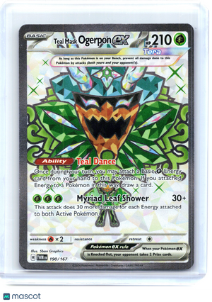 2024 Pokemon—Teal Mask Ogerpon ex #190/167 Twilight Masquerade—Ultra Rare Holo