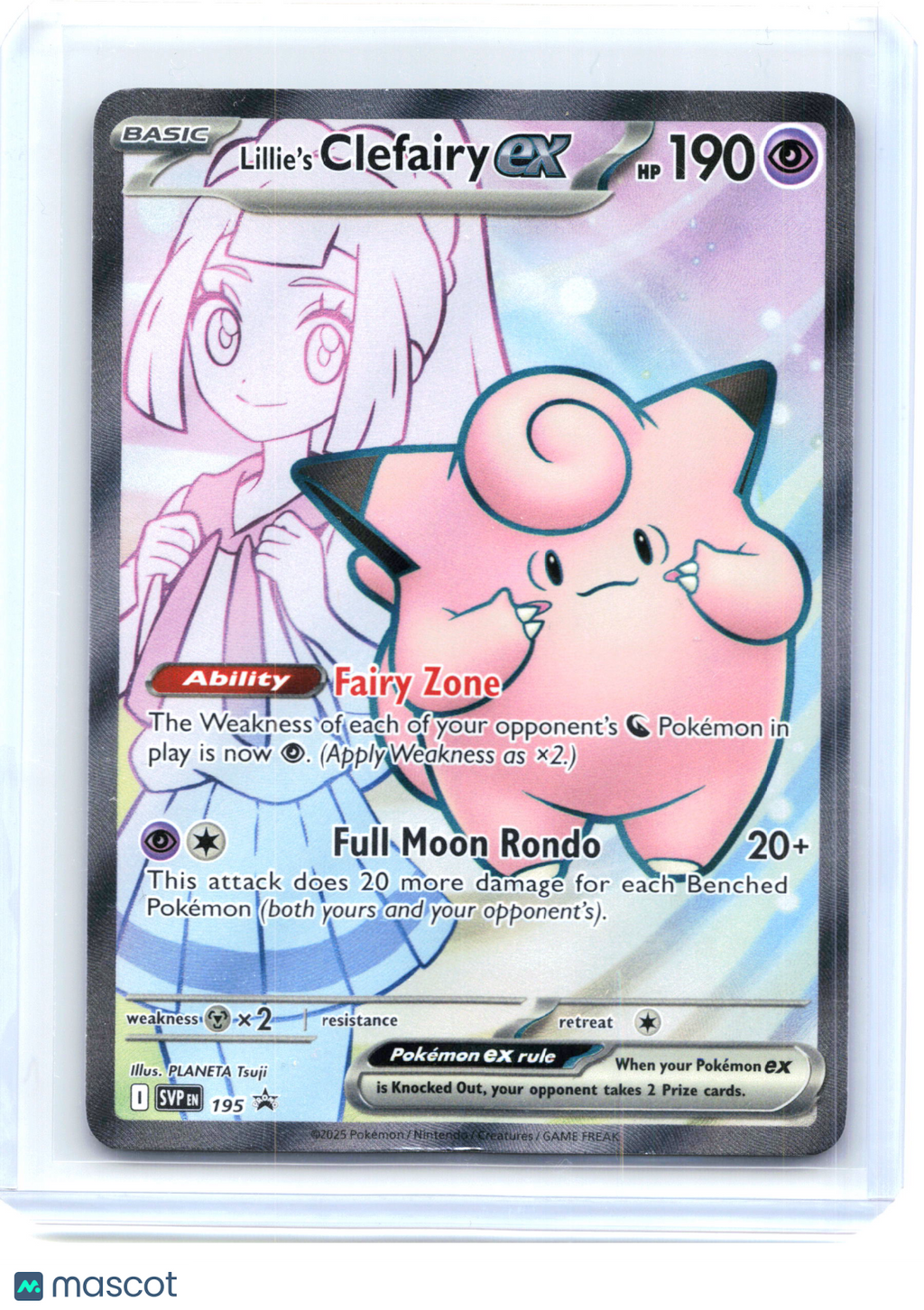 2025 Lillie's Clefairy ex #195 Scarlet & Violet Promo Cards—Black Star Promo[LP]