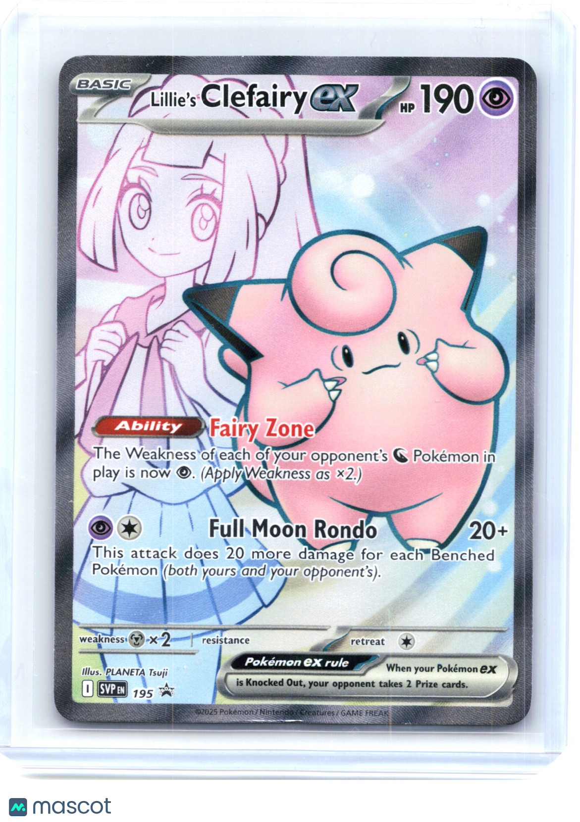 2025 Lillie's Clefairy ex #195 Scarlet & Violet Promo Cards—Black Star Promo[LP]