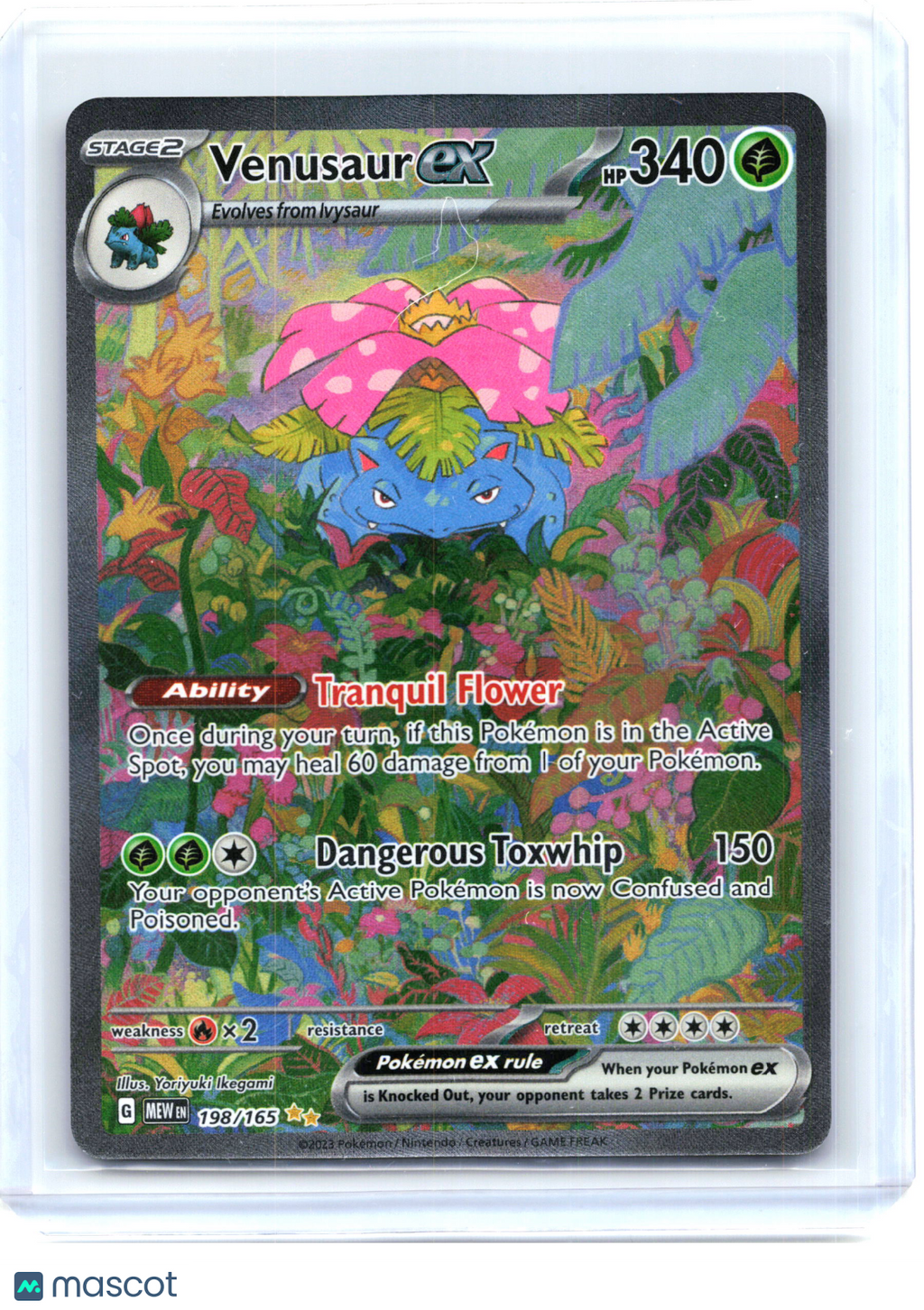 2023 Pokemon—Venusaur ex #198/165 Scarlet & Violet 151—Special Illustration Rare