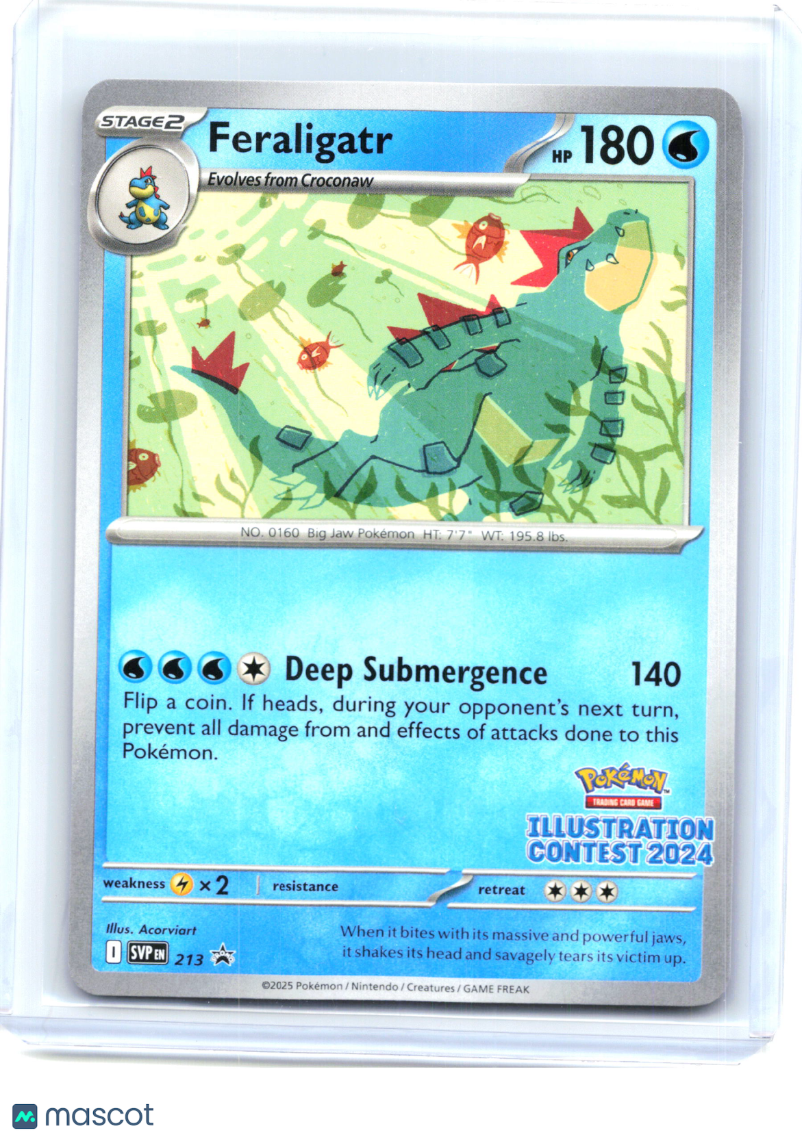 2025 Pokemon—Feraligatr #213 Scarlet & Violet Promo Cards—Black Star Promo Holo