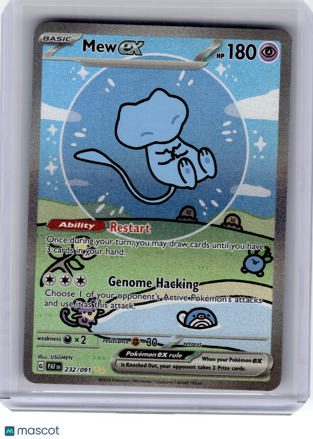2024 Pokemon—Mew EX #232 Paldean Fates—Special Illustration Rare[Lightly Played]