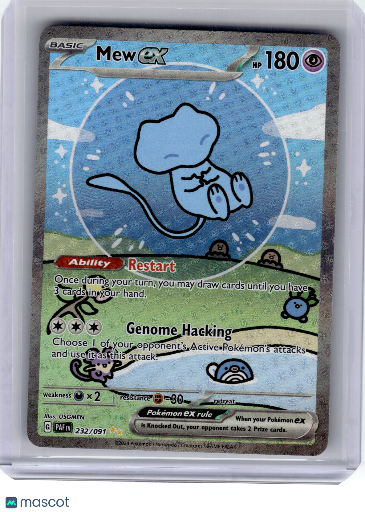 2024 Pokemon—Mew EX #232 Paldean Fates—Special Illustration Rare[Lightly Played]