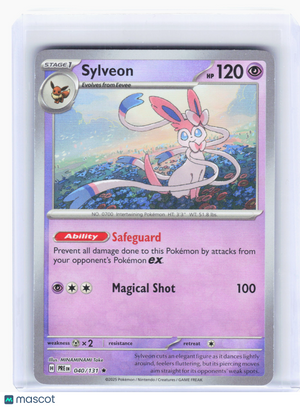 2025 Pokemon—Sylveon #40 Prismatic Evolutions—Rare Holo (Master Ball) [LP]