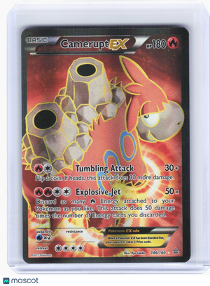 2015 Pokemon—Camerupt EX #146 Primal Clash—Ultra Rare Holo [Lightly Played]