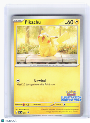 2025 Pokemon—Pikachu #214 SV—Black Star Promo Holo (Illustration Contest 2024)