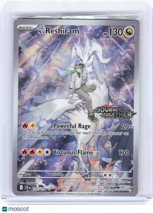 2025 Pokemon—N's Reshiram #167 Journey Together—IR Holo (Sealed) (JTG Stamped)