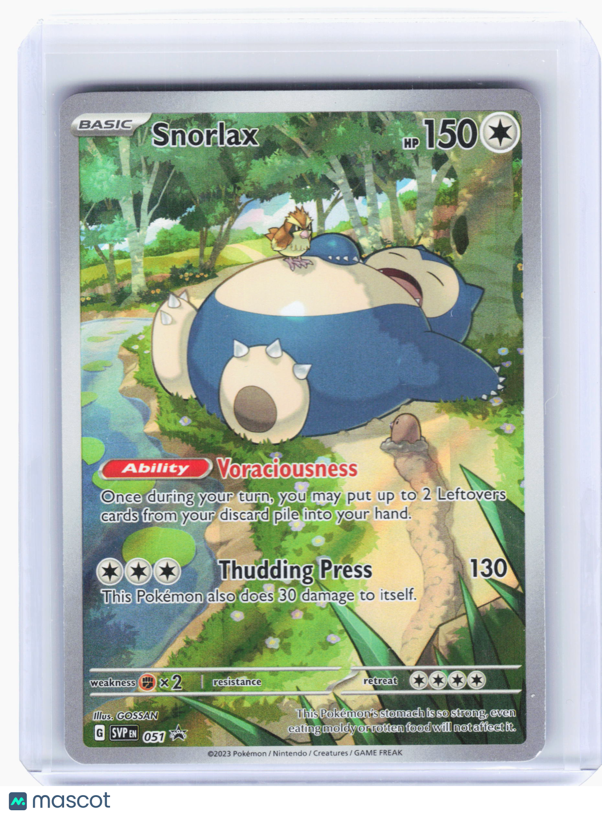 2023 Pokemon—Snorlax #051 Scarlet & Violet Promo Cards—Black Star Promo Holo