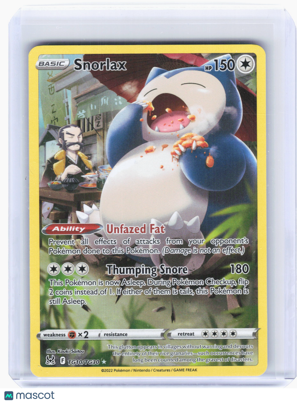 2022 Pokemon—Snorlax #TG10 Lost Origin Trainer Gallery—Ultra Rare Holo