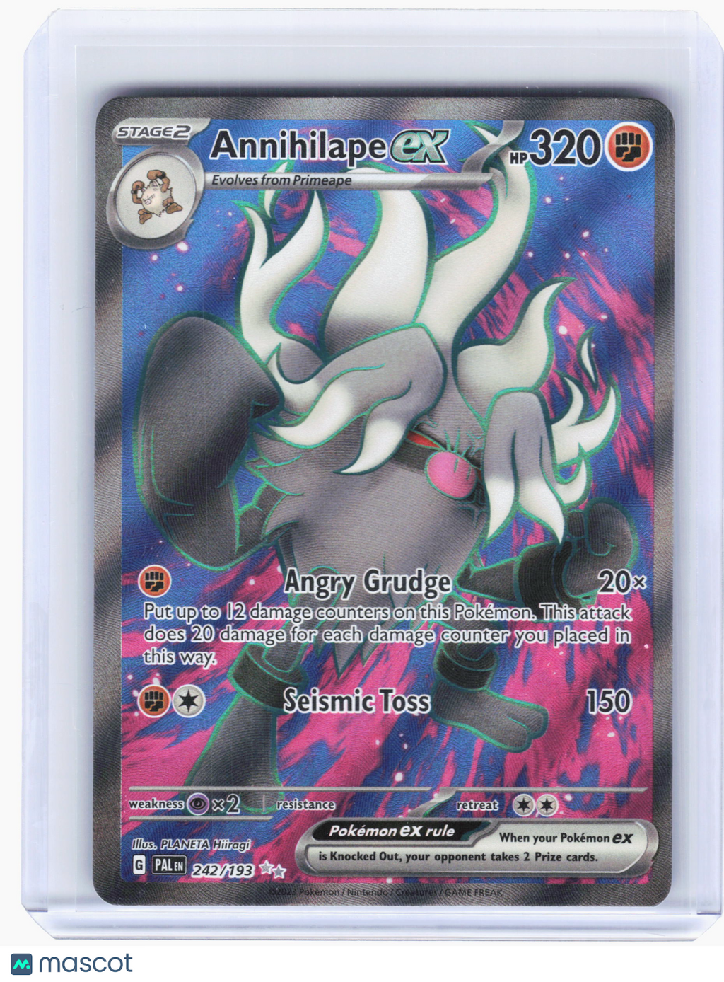 2023 Pokemon—Annihilape ex #242 Paldea Evolved—Ultra Rare Holo