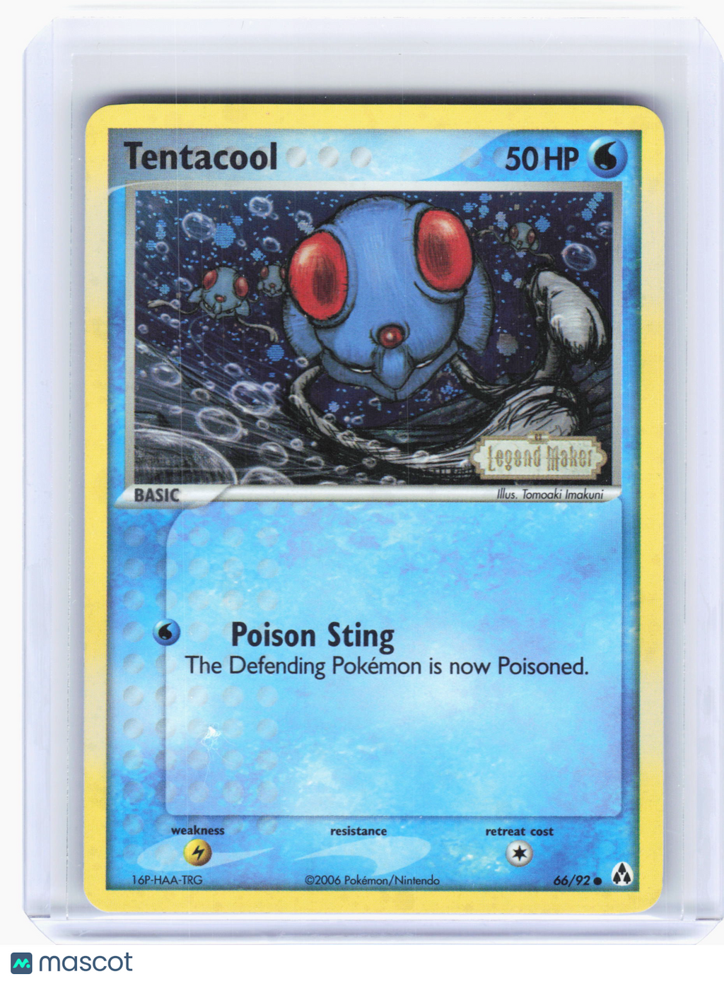 2006 Pokemon—Tentacool #66 EX Legend Maker—Common Holo (Stamped) [LP]