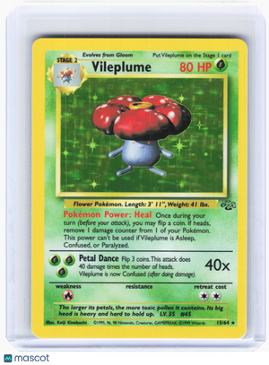 1999 Pokemon—Vileplume #15 Jungle—Holo Rare Holo [Moderately Played]