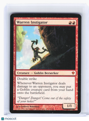 2009 Magic: The Gathering—Warren Instigator #154 Zendikar—Mythic Nonfoil [MP]