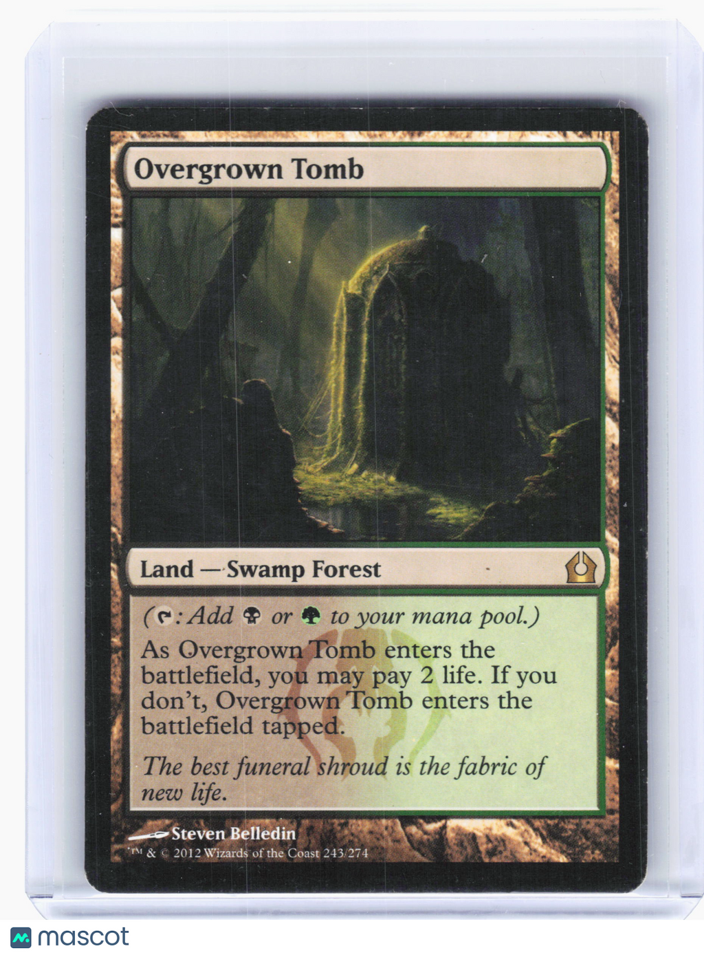 2012 Magic: TG—Overgrown Tomb #243 Return to Ravnica—Rare Nonfoil [Damaged]