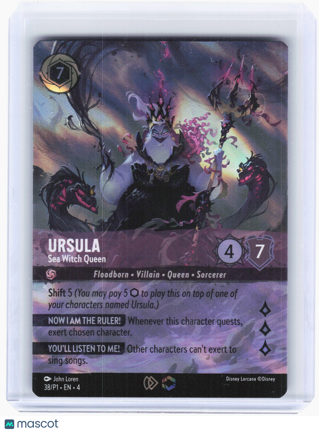 2024 Lorcana —Ursula - Sea Witch Queen #38—Holo Foil (Store Championship) [LP]
