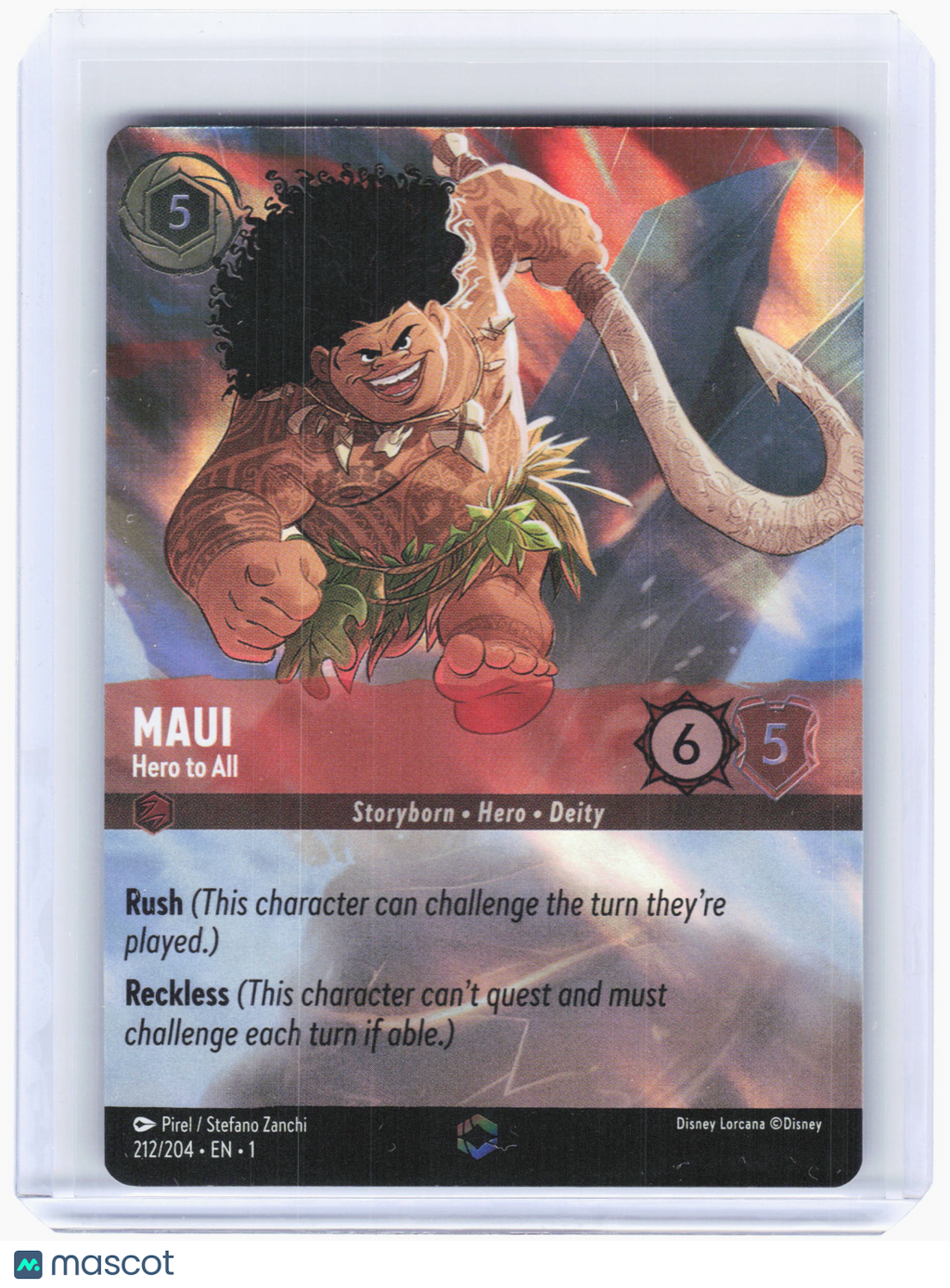 2023 Disney Lorcana—Maui #212/204 The First Chapter—Enchanted Foil [LP]