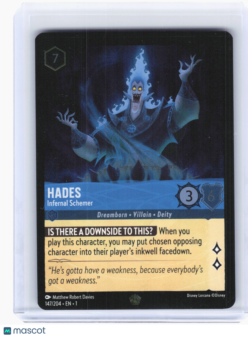 2023 Disney Lorcana—Hades #147/204 The First Chapter—Legendary Cold Foil