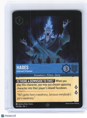 2023 Disney Lorcana—Hades #147/204 The First Chapter—Legendary Cold Foil