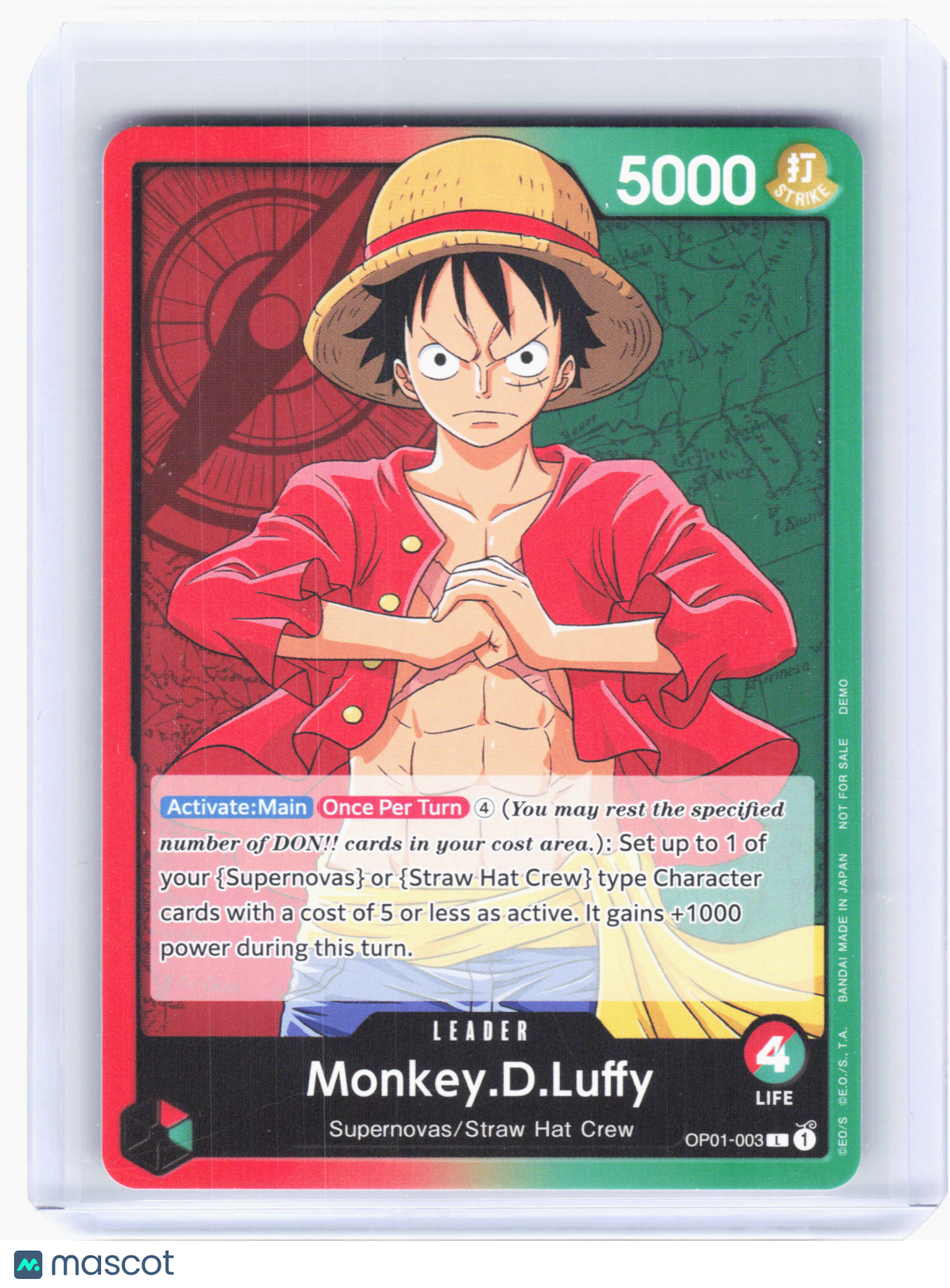 2022 Monkey.D.Luffy #OP01-003 Demo Deck Cards—Leader Non-Holo (Demo Deck)